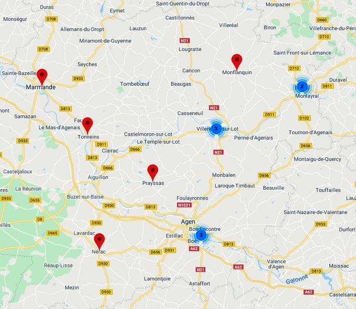 Lieux scéniques dans le Lot-et-Garonne : nouvelles entrées